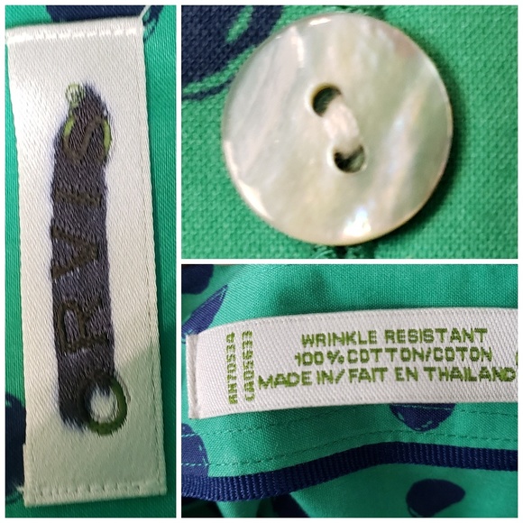 NWOT ORVIS Wrinkle Resistant Polka Dot Shirt - Picture 6 of 6